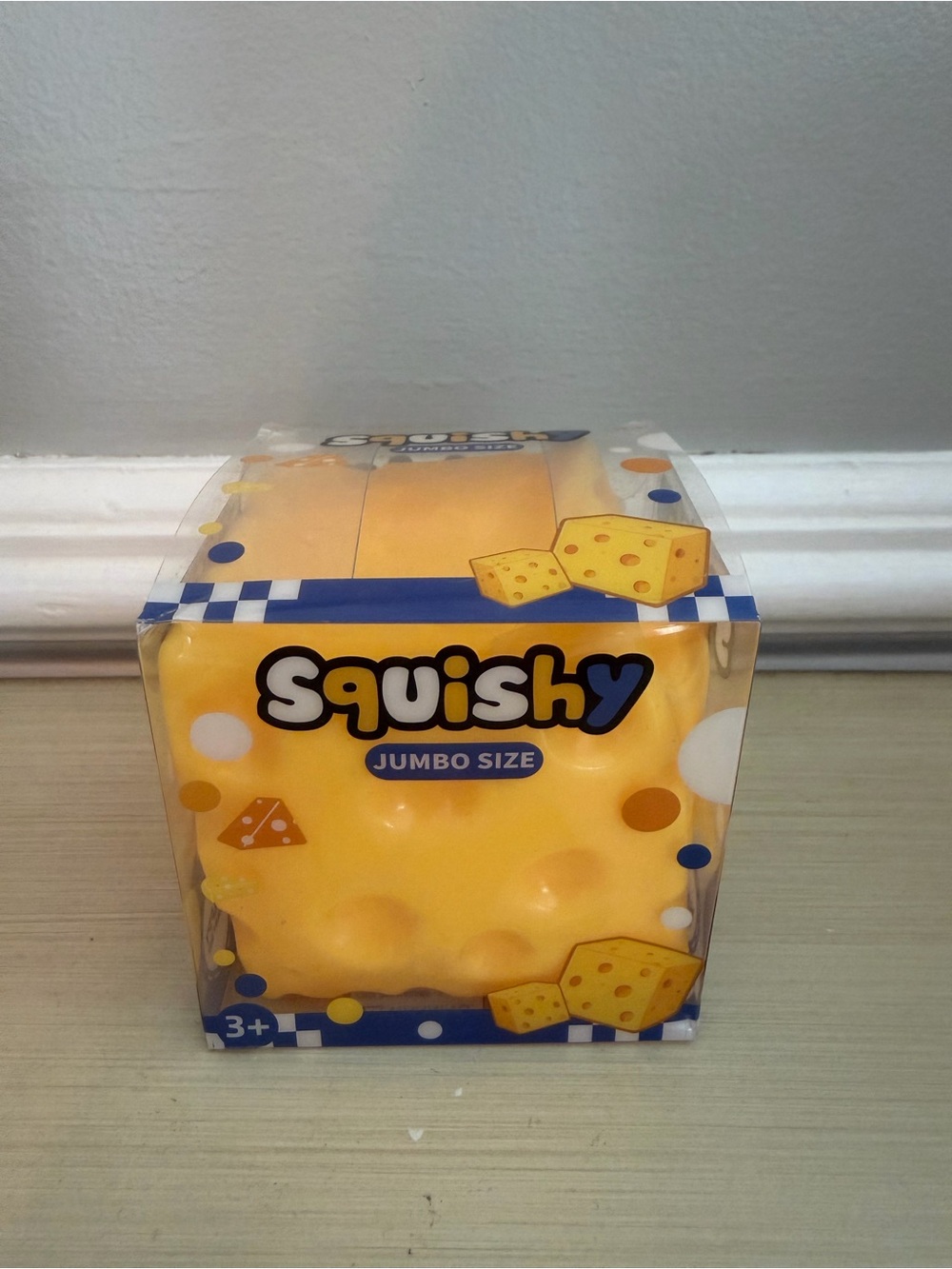 Jumbo Size Squishy Yellow Cheese Squeeze Toy